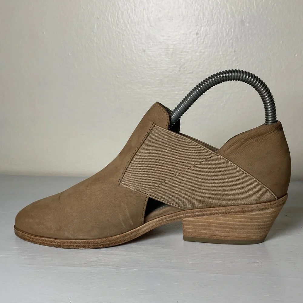 Eileen Fisher Vero Cuoio Evan Tan Soft Leather Ankle Booties Boots, Size 7 - Picture 13 of 15